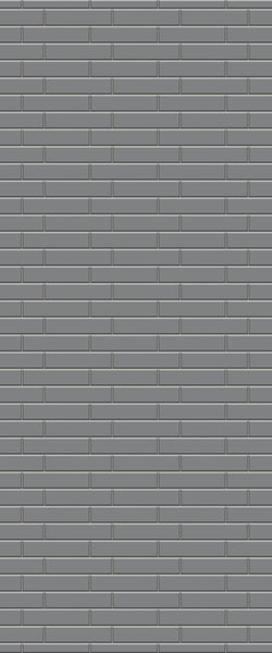 Grey Brickslips Acrylic Shower Wall Panel 2440mm x 1220mm (3mm Thick) - CladdTech