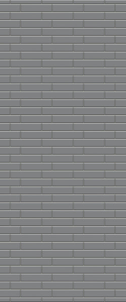 Grey Brickslips Acrylic Shower Wall Panel 2440mm x 1220mm (3mm Thick) - CladdTech