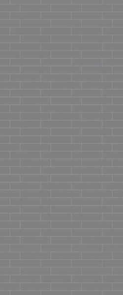 Grey Brickslips Acrylic Shower Wall Panel 2440mm x 1220mm (3mm Thick) - CladdTech