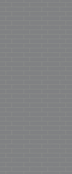 Grey Brickslips Acrylic Shower Wall Panel 2440mm x 1220mm (3mm Thick) - CladdTech