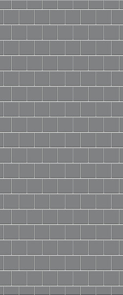 Grey Large Squares Acrylic Shower Wall Panel 2440mm x 1220mm (3mm Thick) - CladdTech