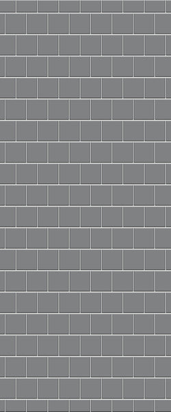 Grey Large Squares Acrylic Shower Wall Panel 2440mm x 1220mm (3mm Thick) - CladdTech