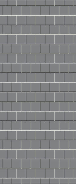 Grey Large Squares Acrylic Shower Wall Panel 2440mm x 1220mm (3mm Thick) - CladdTech