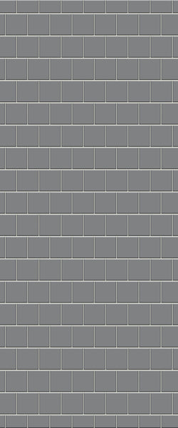 Grey Large Squares Acrylic Shower Wall Panel 2440mm x 1220mm (3mm Thick) - CladdTech