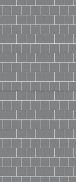 Grey Large Squares Acrylic Shower Wall Panel 2440mm x 1220mm (3mm Thick) - CladdTech