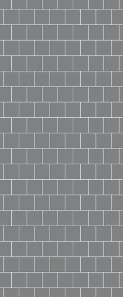 Grey Large Squares Acrylic Shower Wall Panel 2440mm x 1220mm (3mm Thick) - CladdTech