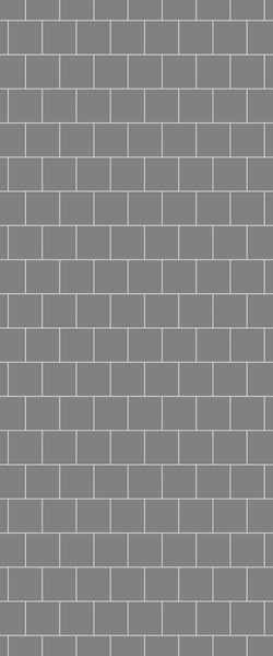 Grey Large Squares Acrylic Shower Wall Panel 2440mm x 1220mm (3mm Thick) - CladdTech