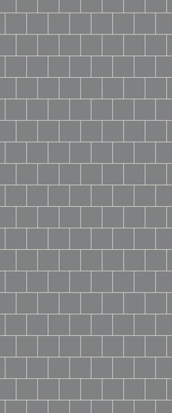 Grey Large Squares Acrylic Shower Wall Panel 2440mm x 1220mm (3mm Thick) - CladdTech