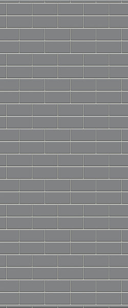 Grey Brickbond Acrylic Shower Wall Panel 2440mm x 1220mm (3mm Thick) - CladdTech