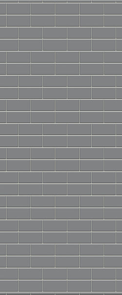 Grey Brickbond Acrylic Shower Wall Panel 2440mm x 1220mm (3mm Thick) - CladdTech