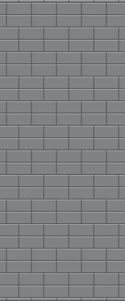 Grey Brickbond Acrylic Shower Wall Panel 2440mm x 1220mm (3mm Thick) - CladdTech