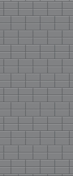 Grey Brickbond Acrylic Shower Wall Panel 2440mm x 1220mm (3mm Thick) - CladdTech