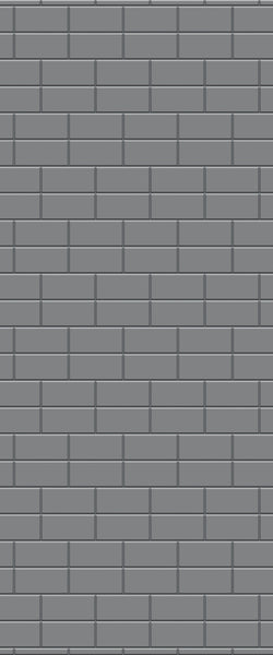 Grey Brickbond Acrylic Shower Wall Panel 2440mm x 1220mm (3mm Thick) - CladdTech