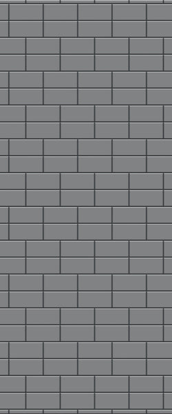 Grey Brickbond Acrylic Shower Wall Panel 2440mm x 1220mm (3mm Thick) - CladdTech