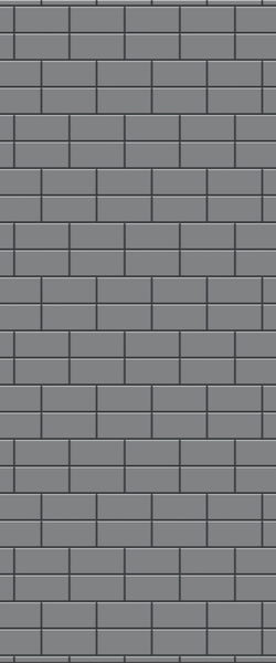 Grey Brickbond Acrylic Shower Wall Panel 2440mm x 1220mm (3mm Thick) - CladdTech