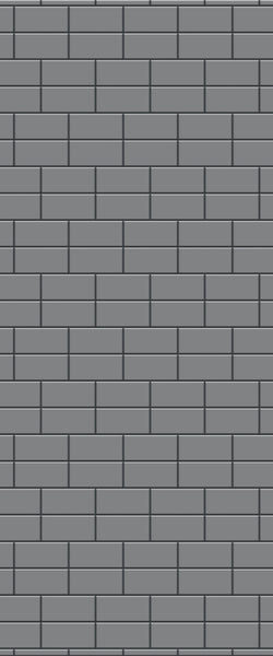 Grey Brickbond Acrylic Shower Wall Panel 2440mm x 1220mm (3mm Thick) - CladdTech