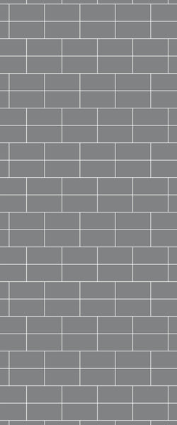 Grey Brickbond Acrylic Shower Wall Panel 2440mm x 1220mm (3mm Thick) - CladdTech