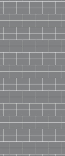 Grey Brickbond Acrylic Shower Wall Panel 2440mm x 1220mm (3mm Thick) - CladdTech