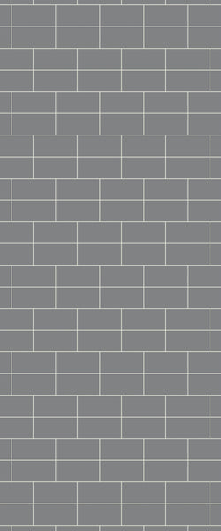 Grey Brickbond Acrylic Shower Wall Panel 2440mm x 1220mm (3mm Thick) - CladdTech