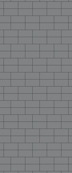 Grey Brickbond Acrylic Shower Wall Panel 2440mm x 1220mm (3mm Thick) - CladdTech