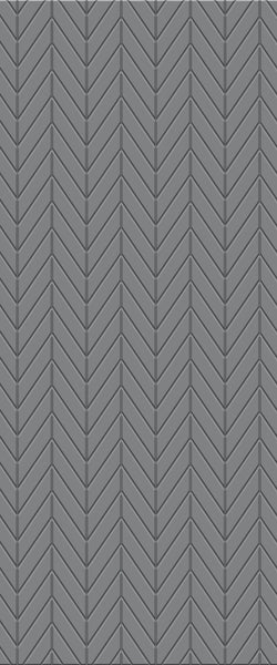 Grey Chevron Acrylic Shower Wall Panel 2440mm x 1220mm (3mm Thick) - CladdTech