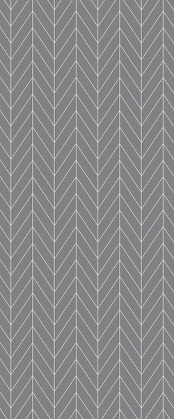 Grey Chevron Acrylic Shower Wall Panel 2440mm x 1220mm (3mm Thick) - CladdTech