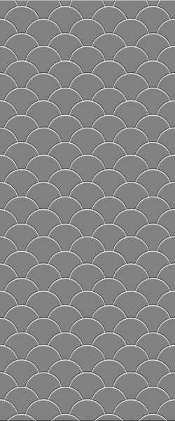 Grey Fishscales Acrylic Shower Wall Panel 2440mm x 1220mm (3mm Thick) - CladdTech