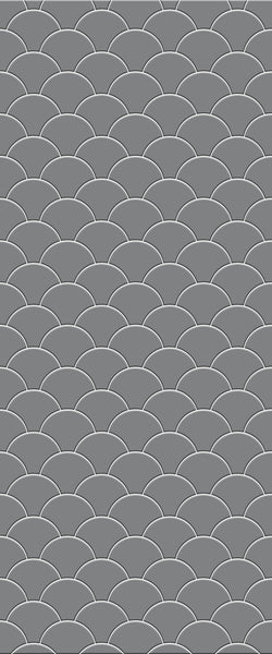 Grey Fishscales Acrylic Shower Wall Panel 2440mm x 1220mm (3mm Thick) - CladdTech