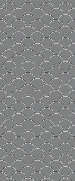 Grey Fishscales Acrylic Shower Wall Panel 2440mm x 1220mm (3mm Thick) - CladdTech