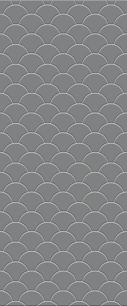 Grey Fishscales Acrylic Shower Wall Panel 2440mm x 1220mm (3mm Thick) - CladdTech