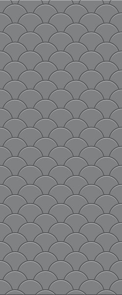 Grey Fishscales Acrylic Shower Wall Panel 2440mm x 1220mm (3mm Thick) - CladdTech