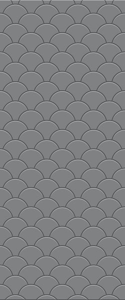 Grey Fishscales Acrylic Shower Wall Panel 2440mm x 1220mm (3mm Thick) - CladdTech