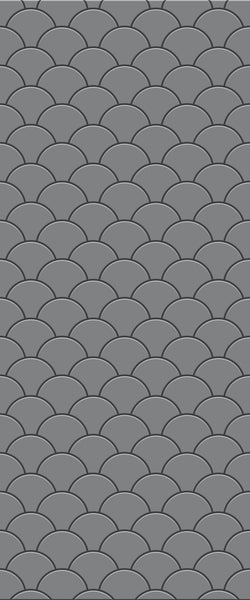 Grey Fishscales Acrylic Shower Wall Panel 2440mm x 1220mm (3mm Thick) - CladdTech