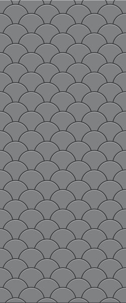 Grey Fishscales Acrylic Shower Wall Panel 2440mm x 1220mm (3mm Thick) - CladdTech