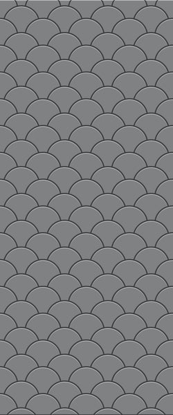 Grey Fishscales Acrylic Shower Wall Panel 2440mm x 1220mm (3mm Thick) - CladdTech