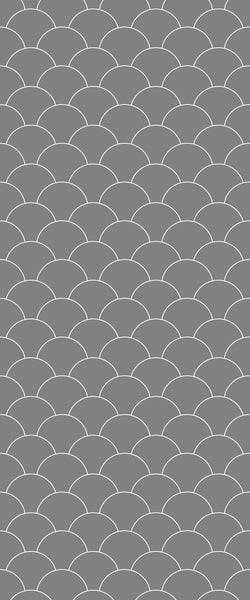 Grey Fishscales Acrylic Shower Wall Panel 2440mm x 1220mm (3mm Thick) - CladdTech