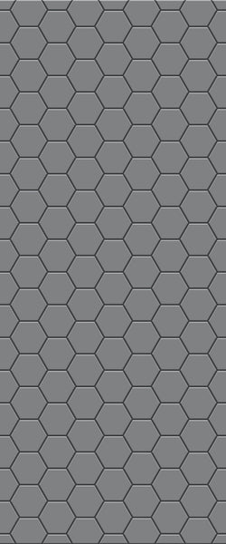 Grey Hexagon Acrylic Shower Wall Panel 2440mm x 1220mm (3mm Thick) - CladdTech