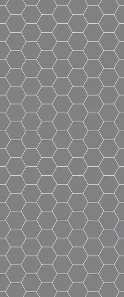 Grey Hexagon Acrylic Shower Wall Panel 2440mm x 1220mm (3mm Thick) - CladdTech