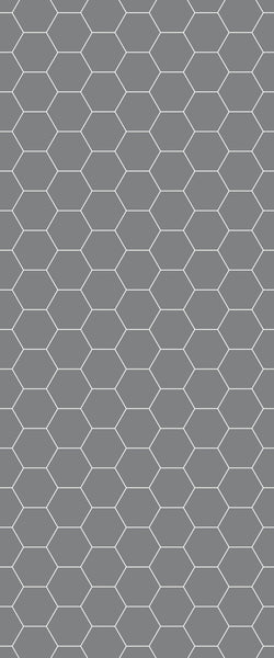 Grey Hexagon Acrylic Shower Wall Panel 2440mm x 1220mm (3mm Thick) - CladdTech