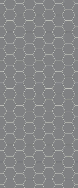 Grey Hexagon Acrylic Shower Wall Panel 2440mm x 1220mm (3mm Thick) - CladdTech