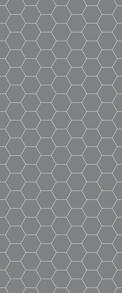 Grey Hexagon Acrylic Shower Wall Panel 2440mm x 1220mm (3mm Thick) - CladdTech