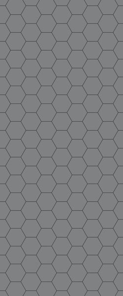 Grey Hexagon Acrylic Shower Wall Panel 2440mm x 1220mm (3mm Thick) - CladdTech