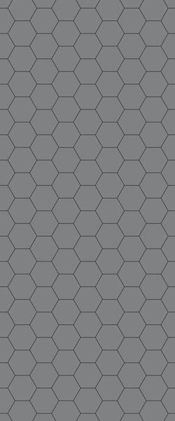 Grey Hexagon Acrylic Shower Wall Panel 2440mm x 1220mm (3mm Thick) - CladdTech
