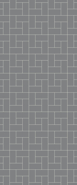 Grey Windmill Acrylic Shower Wall Panel 2440mm x 1220mm (3mm Thick) - CladdTech