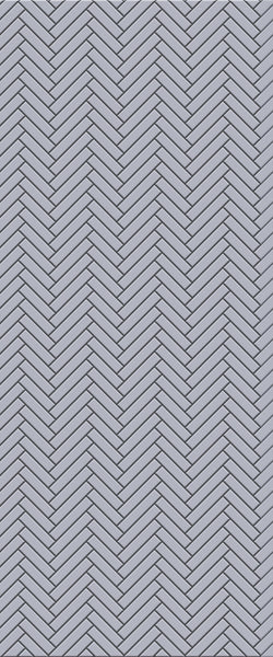 Grey Single Herringbone Tile Acrylic Shower Wall Panel 2440mm x 1220mm (3mm Thick) - CladdTech