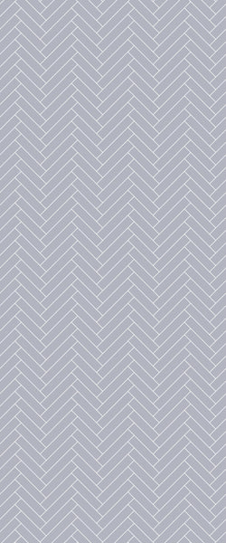 Grey Single Herringbone Tile Acrylic Shower Wall Panel 2440mm x 1220mm (3mm Thick) - CladdTech