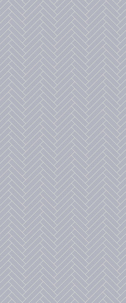 Grey Single Herringbone Tile Acrylic Shower Wall Panel 2440mm x 1220mm (3mm Thick) - CladdTech