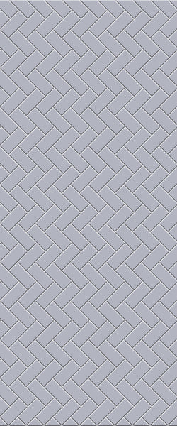 Grey Diagonal Herringbone Tile Acrylic Shower Wall Panel 2440mm x 1220mm (3mm Thick) - CladdTech