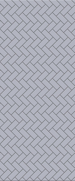 Grey Diagonal Herringbone Tile Acrylic Shower Wall Panel 2440mm x 1220mm (3mm Thick) - CladdTech