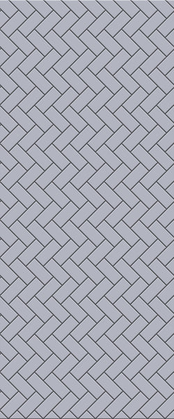 Grey Diagonal Herringbone Tile Acrylic Shower Wall Panel 2440mm x 1220mm (3mm Thick) - CladdTech